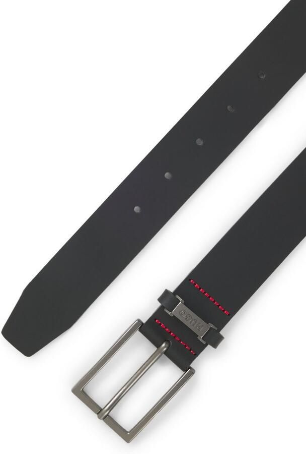 HUGO Leren riem Gabriel_Sz35 Met merkembleem van