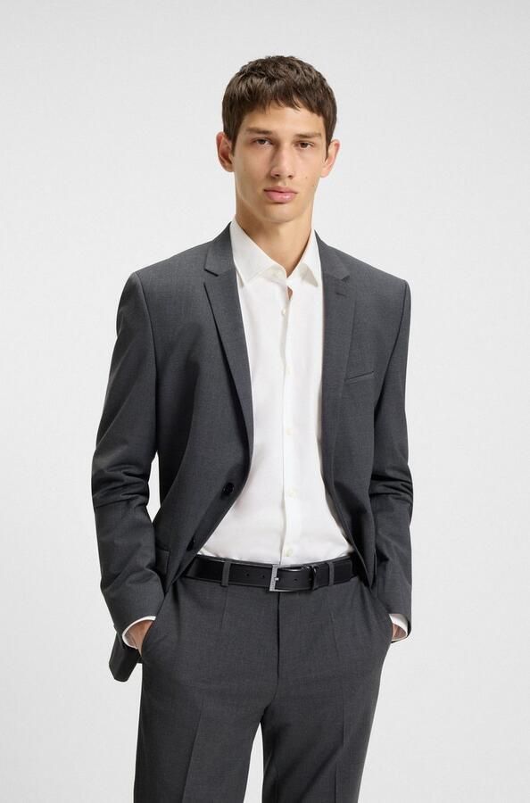 HUGO Leren riem Garney Sz35 van edel glad leer - Foto 3