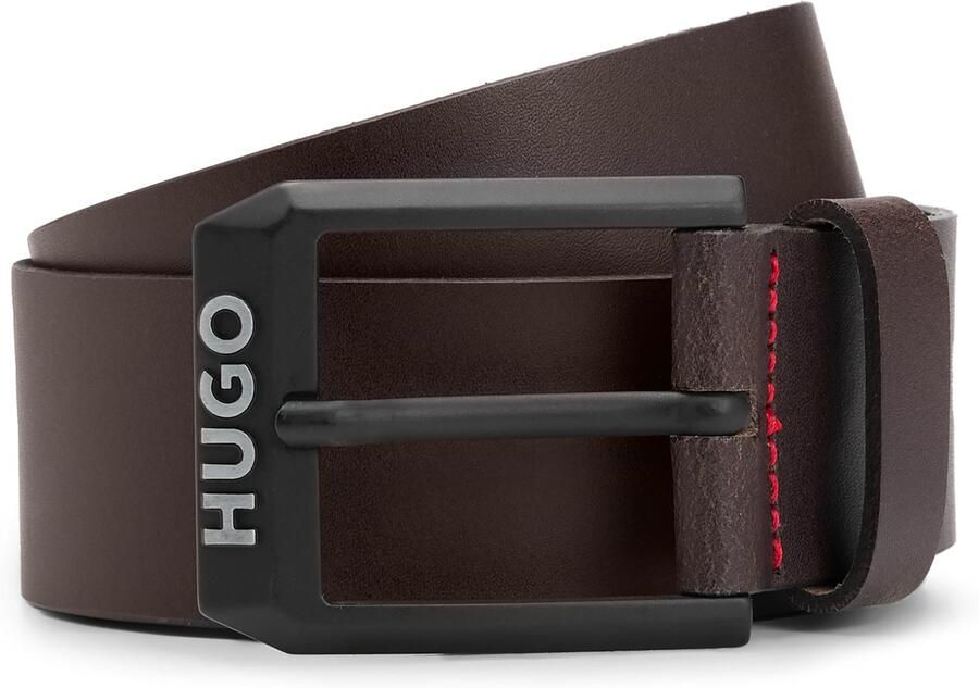 Hugo Boss Gelio Leren Riem met Matzwarte Gesp Bruin Heren - Foto 8