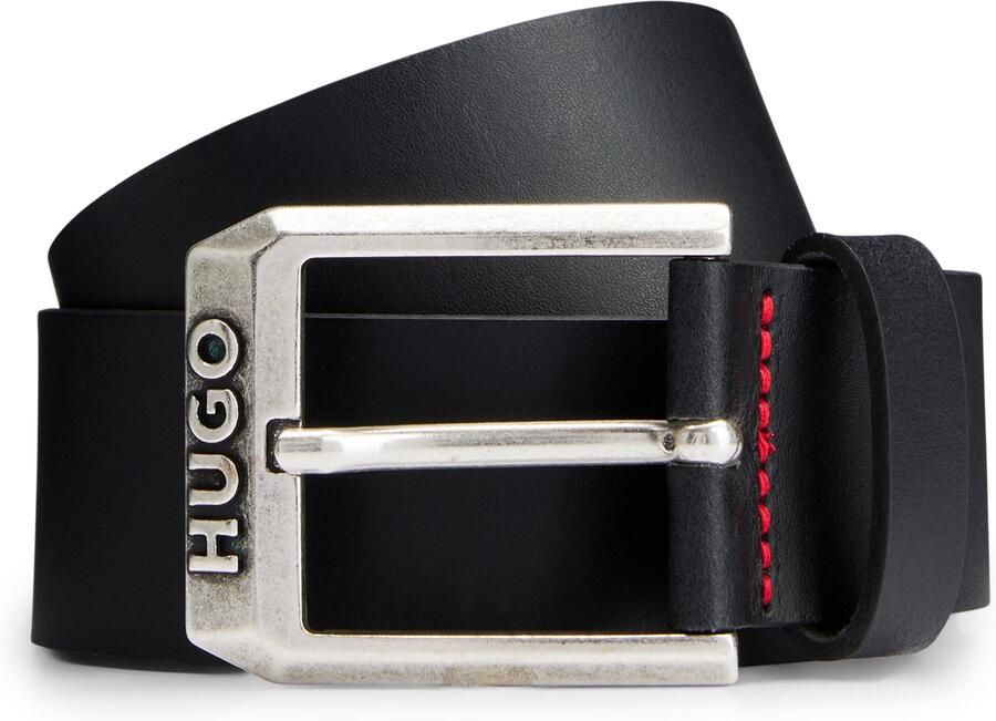 Hugo Boss Italiaanse Leren Riem met Ingelegde Logo Black Heren - Foto 10