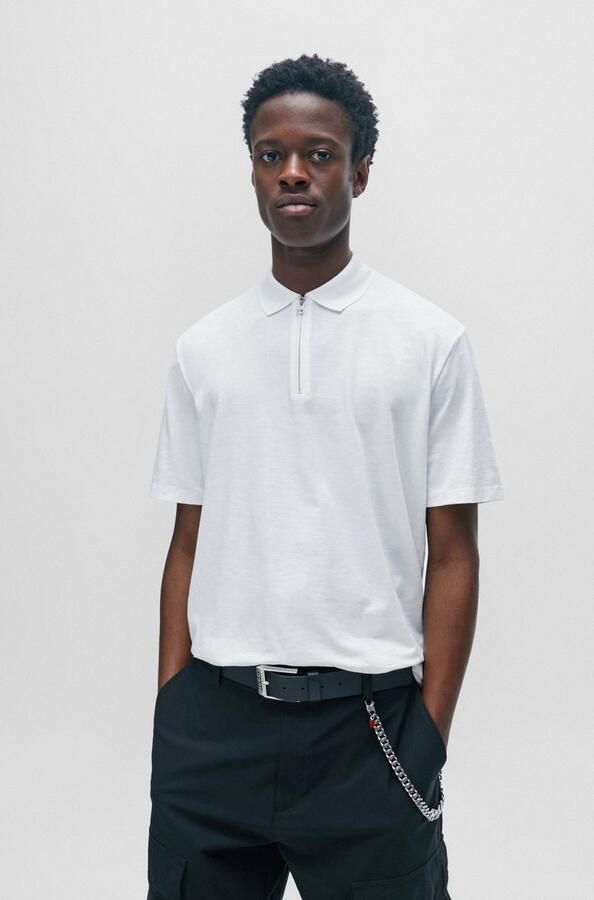 Hugo Boss Italiaanse Leren Riem met Ingelegde Logo Black Heren - Foto 8