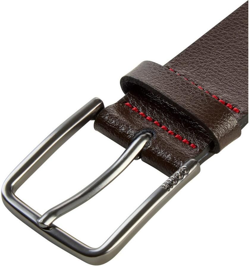 HUGO Leren riem Gerik-Lam Sz35 met gepolijste gesp