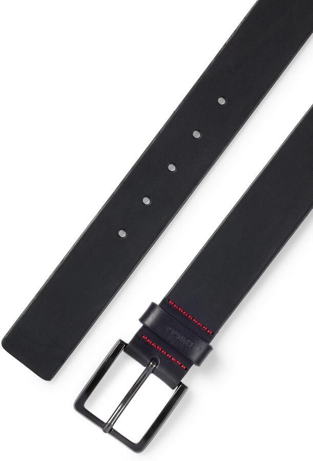 HUGO Leren riem Gionio van italiaans leer met logo-embossing op de lus - Foto 7