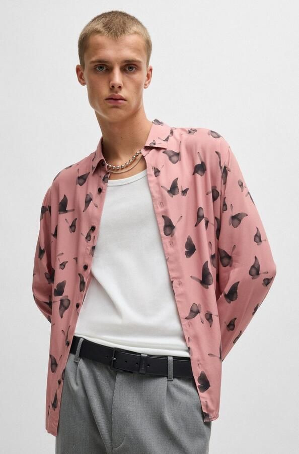 HUGO Leren riem Gionio van italiaans leer met logo-embossing op de lus - Foto 11