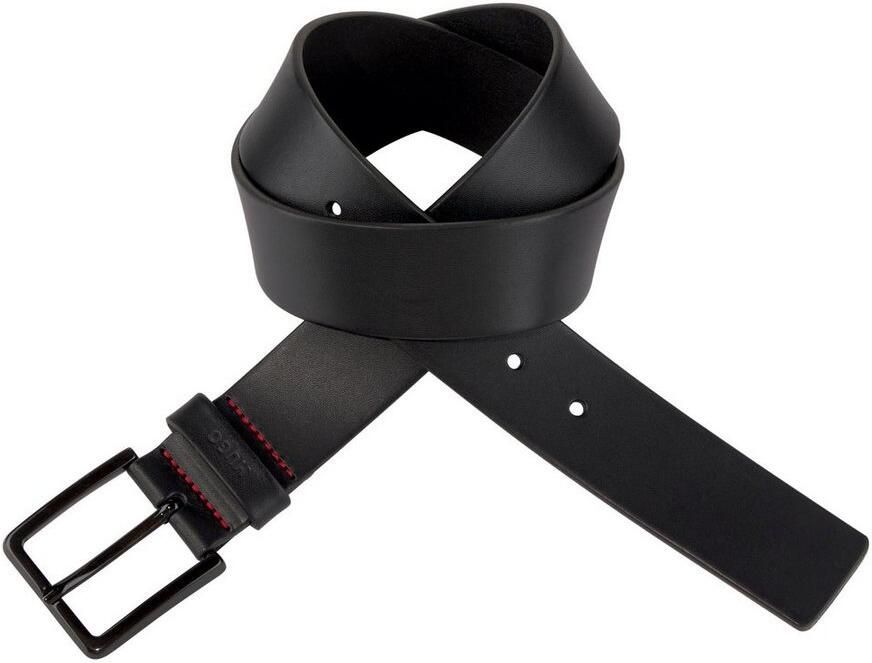 HUGO Leren riem Gionio van italiaans leer met logo-embossing op de lus - Foto 3