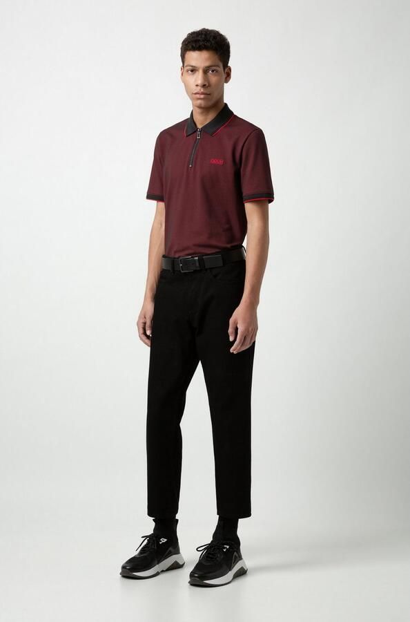 HUGO Leren riem Gionio van italiaans leer met logo-embossing op de lus - Foto 12