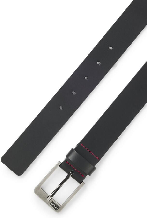 HUGO Leren riem Grover Sz35 met een gestempeld logo op de gesp - Foto 2