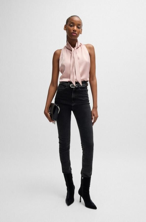 HUGO Leren riem Zoey-C Sz25 met metalen logo - Foto 5