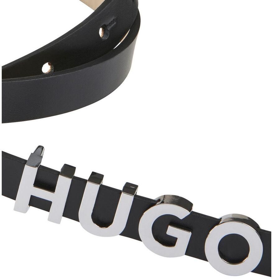 HUGO Leren riem Zula Belt 1 5cm Sluiting met tekst