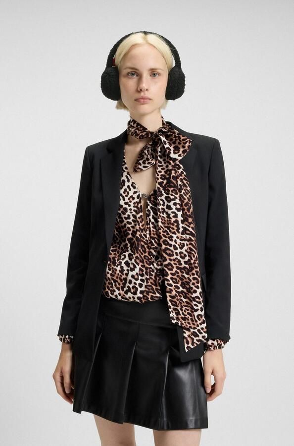 HUGO Oorwarmers Claudya met tonale borduurwerk teddy - Foto 4