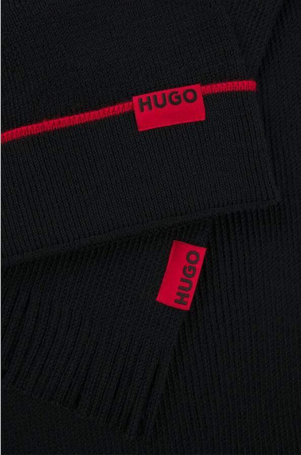 HUGO Sjaal Zaschel Set van scheerwolmix (set 2 stuks Met bijpassende muts) - Foto 2