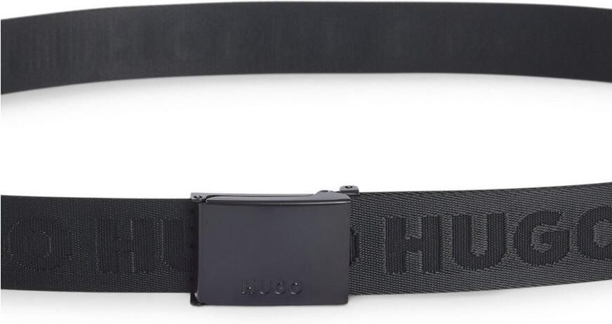 HUGO Stoffen riem Garratt-Tp- _Os35 met jacquard logo-tekst - Foto 4