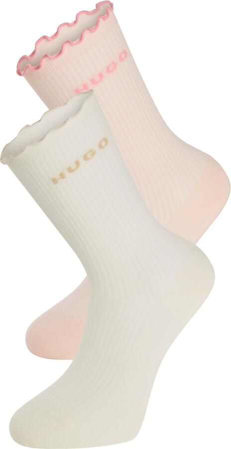 HUGO underwear Basic sokken 2P RS LETTUCE CC W Band licht gerimpeld (2 paar) - Foto 6