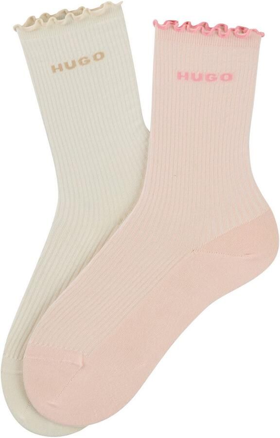 HUGO underwear Basic sokken 2P RS LETTUCE CC W Band licht gerimpeld (2 paar) - Foto 2