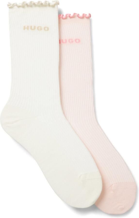 HUGO underwear Basic sokken 2P RS LETTUCE CC W Band licht gerimpeld (2 paar) - Foto 3