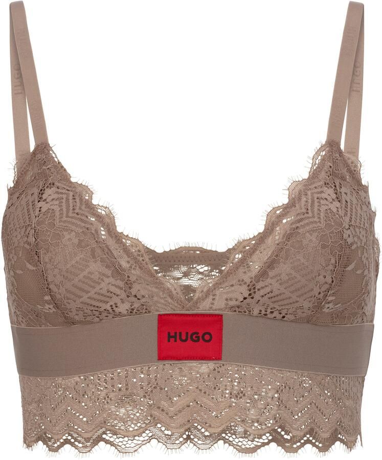 HUGO underwear Beugelloze-bh TRIANGLE RL LACE met hugo-label aan de tailleband - Foto 2
