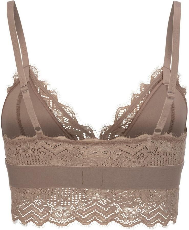 HUGO underwear Beugelloze-bh TRIANGLE RL LACE met hugo-label aan de tailleband