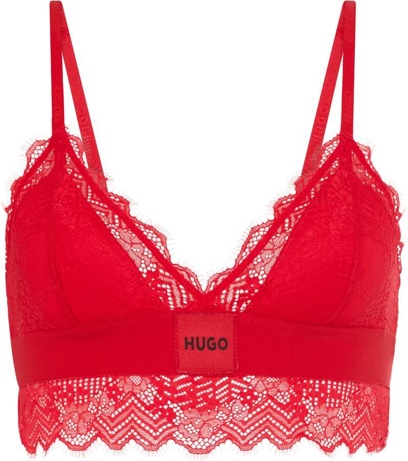 HUGO underwear Beugelloze-bh TRIANGLE RL LACE met hugo-label aan de tailleband - Foto 2