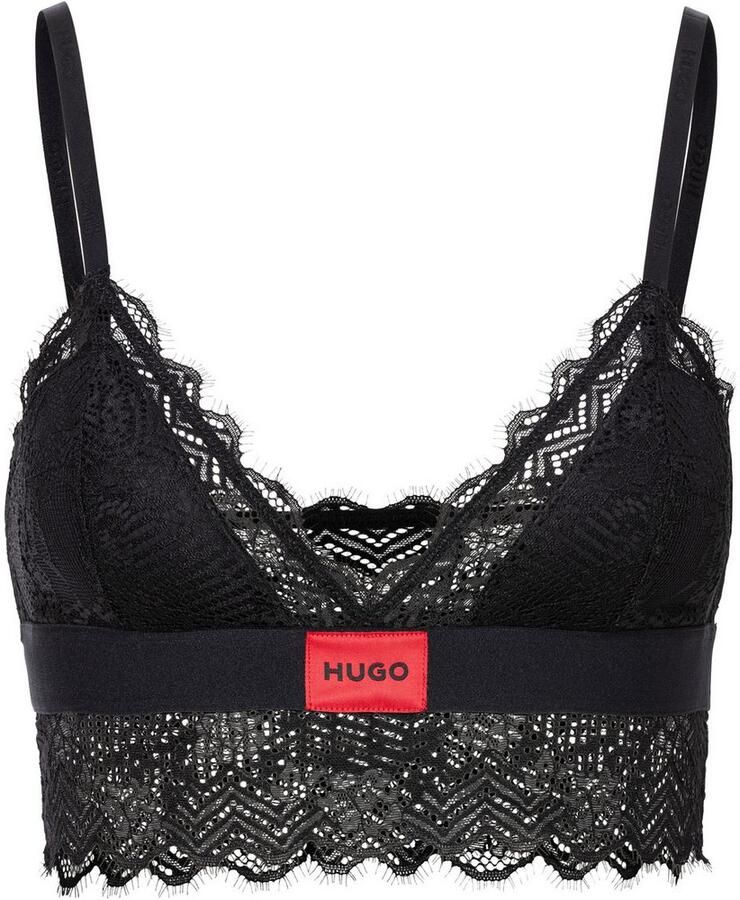 HUGO underwear Beugelloze-bh TRIANGLE RL LACE met hugo-label aan de tailleband - Foto 3