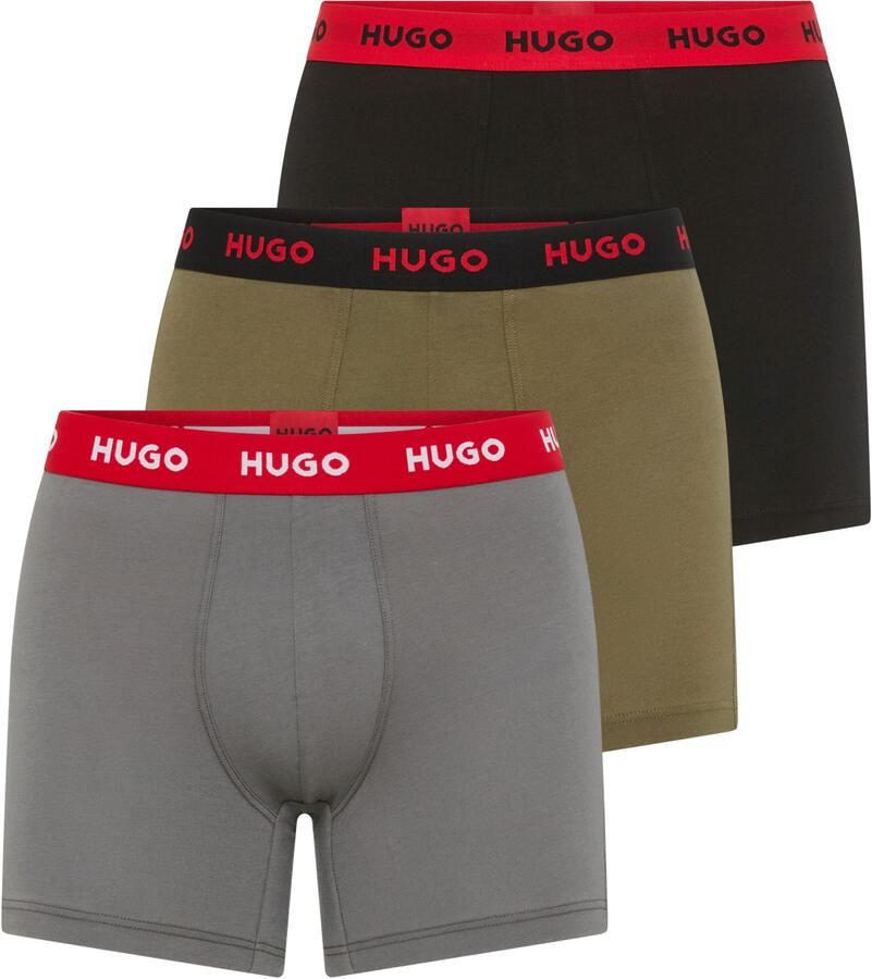 HUGO underwear Boxershort BOXERBR TRIPLE met elastische taille (3 stuks)