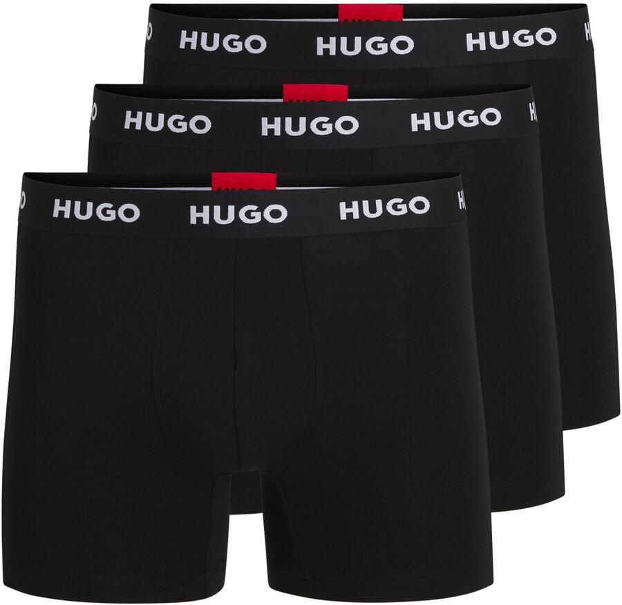 HUGO underwear Boxershort BOXERBR TRIPLET PACK met hugo logo-elastisch tailleband (3 stuks)