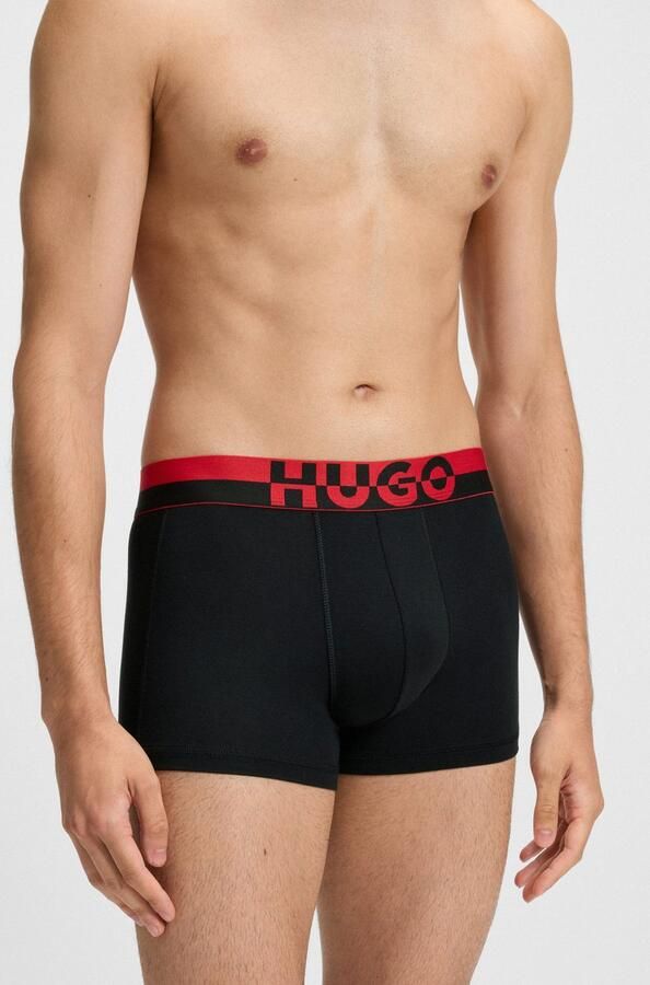 HUGO underwear Boxershort TRUNK TR. SPLIT LOGO nauwsluitend korte pijp (3 stuks) - Foto 6