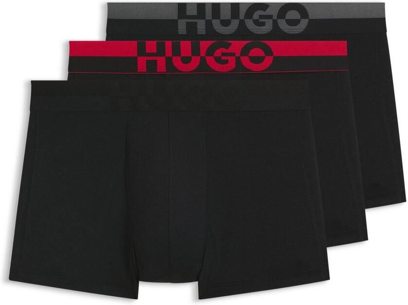 HUGO underwear Boxershort TRUNK TR. SPLIT LOGO nauwsluitend korte pijp (3 stuks) - Foto 7