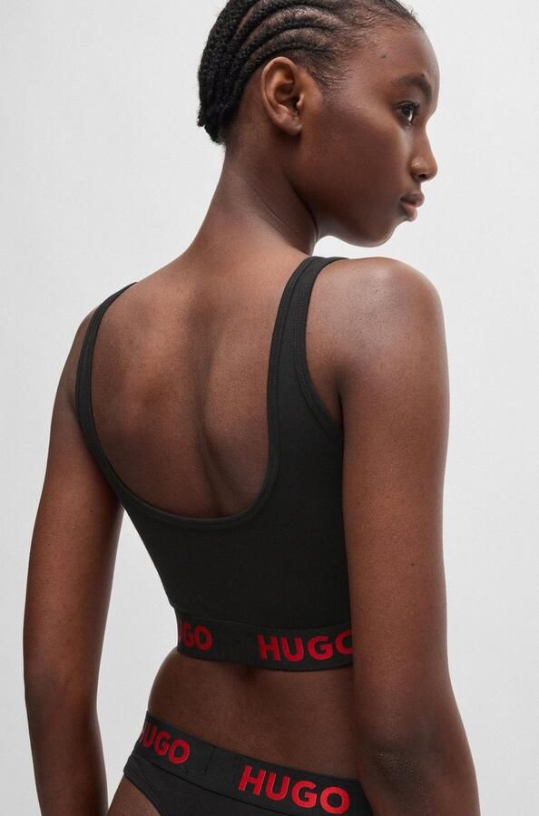 HUGO underwear Bralette-bh BRALETTE SPORTY LOGO met elastische taille - Foto 4