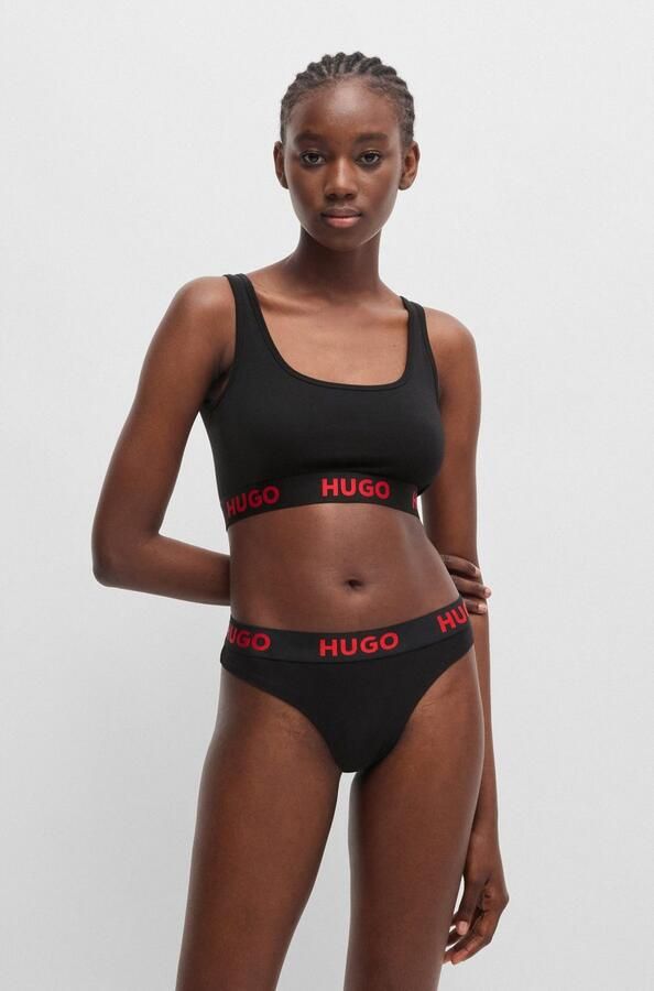 HUGO underwear Bralette-bh BRALETTE SPORTY LOGO met elastische taille - Foto 5