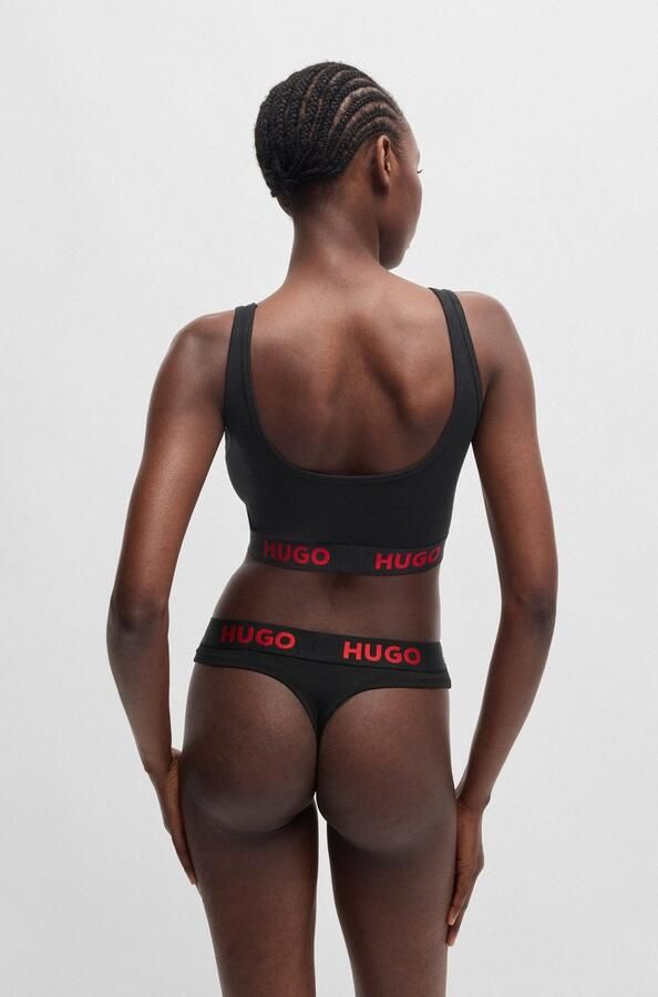 HUGO underwear Bralette-bh BRALETTE SPORTY LOGO met elastische taille - Foto 6