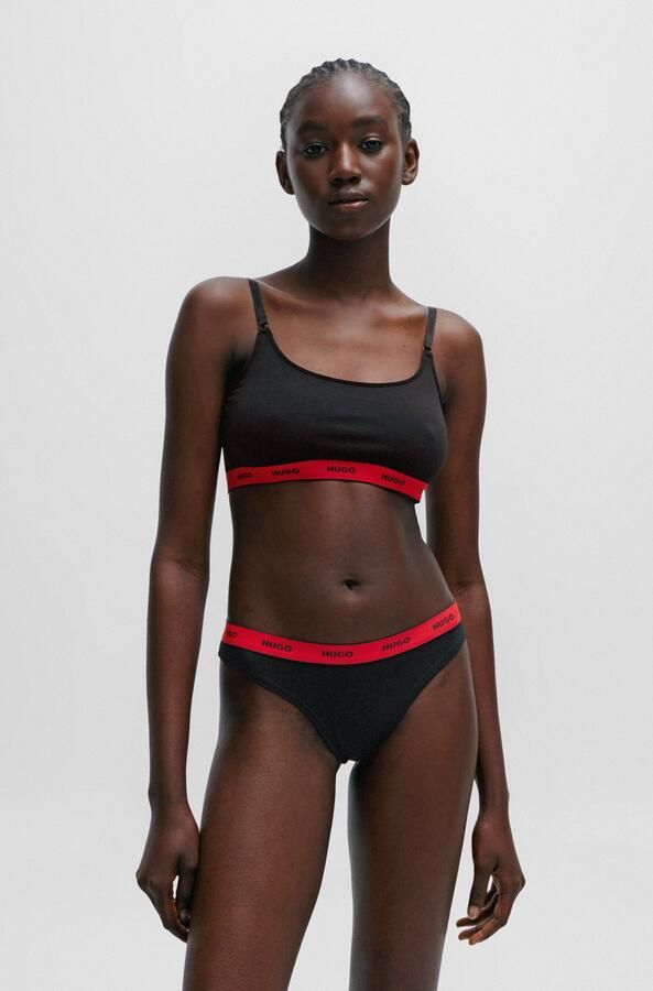 HUGO underwear Bralette-bh TWIN BRALETTE STRIPE met elastische taille (2-delig Set van 2) - Foto 6