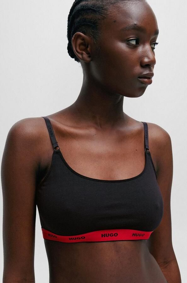 HUGO underwear Bralette-bh TWIN BRALETTE STRIPE met elastische taille (2-delig Set van 2) - Foto 4