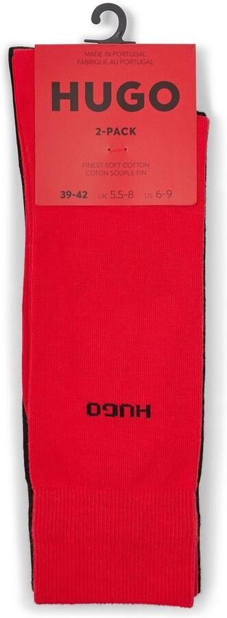 HUGO underwear Business-sokken 2P RS Uni CC met contrasterende hugo logo-opschrift (2 paar Set van 2) - Foto 5