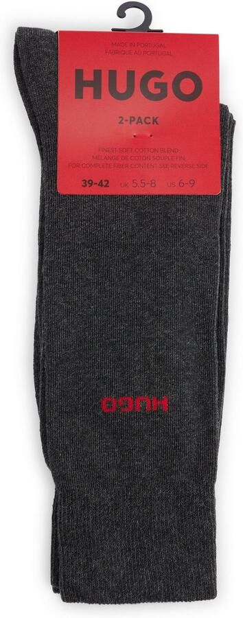 HUGO underwear Business-sokken 2P RS Uni CC met contrasterende hugo logo-opschrift (2 paar Set van 2) - Foto 6