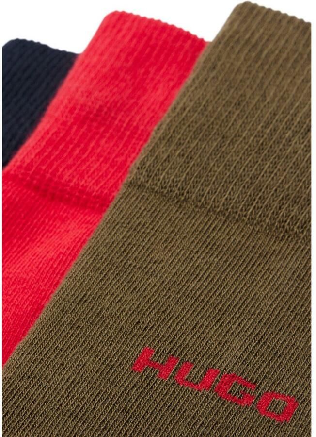 HUGO underwear Business-sokken 3P RS UNI CC met contrasterende hugo logo-opschrift (3 paar Set van 3) - Foto 7