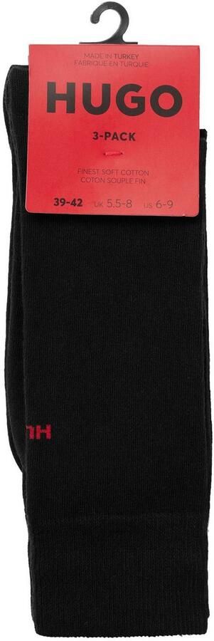 HUGO underwear Business-sokken 3P RS UNI CC met contrasterende hugo logo-opschrift (3 paar Set van 3) - Foto 5