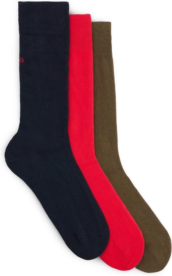 HUGO underwear Business-sokken 3P RS UNI CC met contrasterende hugo logo-opschrift (3 paar Set van 3) - Foto 4