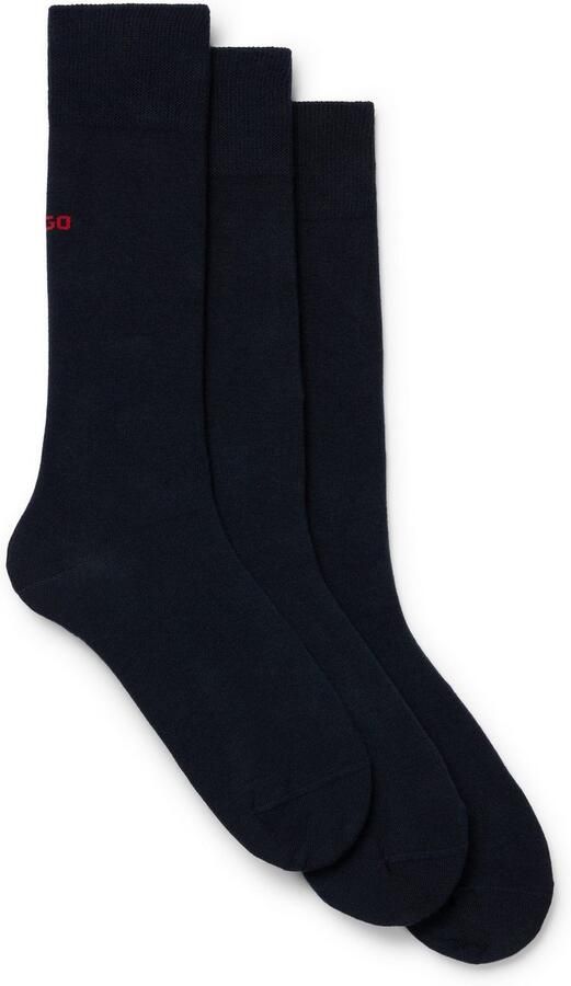 HUGO underwear Business-sokken 3P RS UNI CC met contrasterende hugo logo-opschrift (3 paar Set van 3) - Foto 2