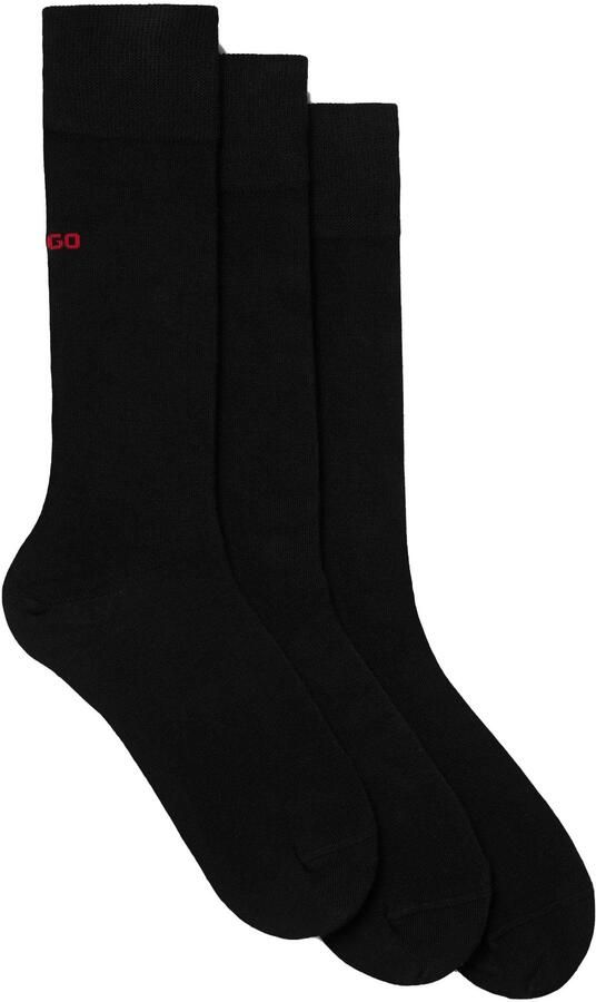 HUGO underwear Business-sokken 3P RS UNI CC met contrasterende hugo logo-opschrift (3 paar Set van 3) - Foto 4