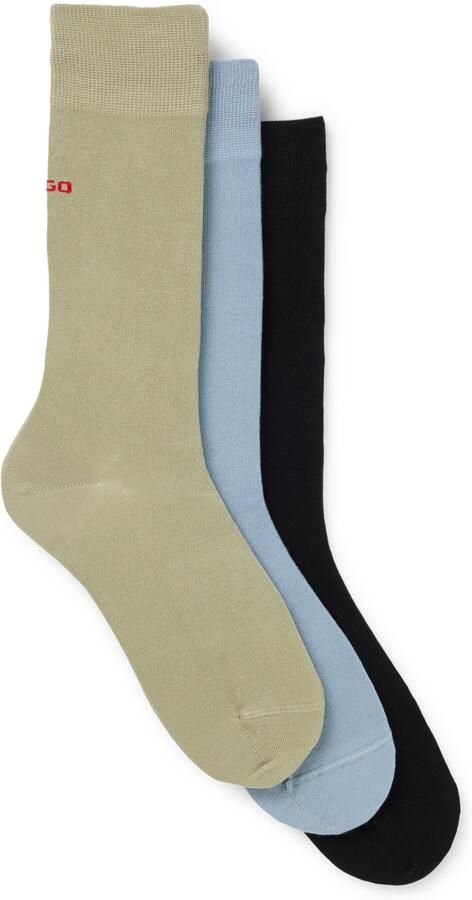 HUGO underwear Business-sokken 3P RS UNI CC met contrasterende hugo logo-opschrift (3 paar Set van 3) - Foto 6