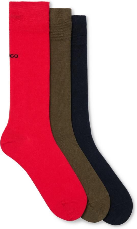 HUGO underwear Business-sokken 3P RS UNI CC met contrasterende hugo logo-opschrift (3 paar Set van 3) - Foto 5