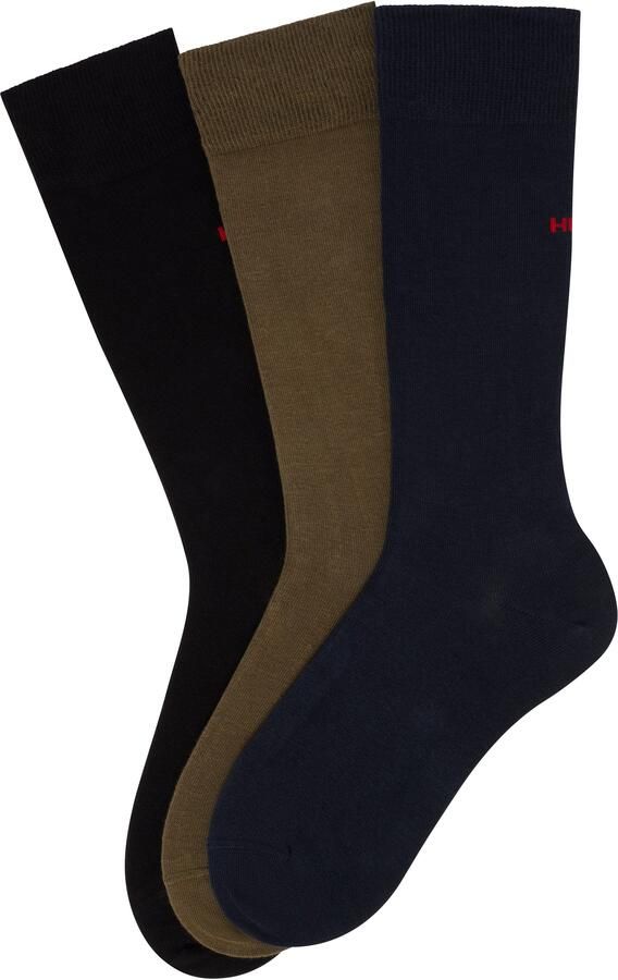 HUGO underwear Business-sokken 3P RS UNI CC met contrasterende hugo logo-opschrift (3 paar Set van 3) - Foto 6