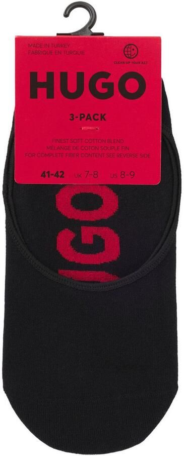 HUGO Kousenvoetjes met labelprint in een set van 3 paar - Foto 4