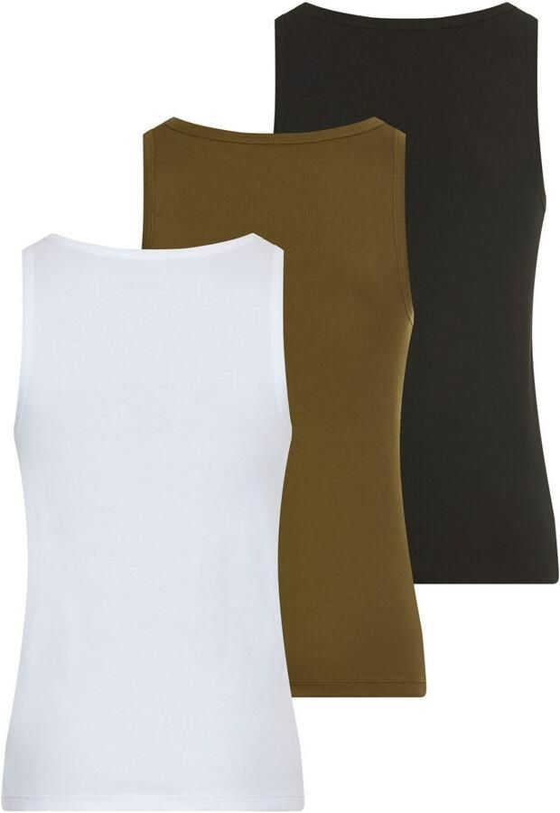 HUGO underwear Geribde tanktop Basic ronde hals (3-delig Set van 3) - Foto 3