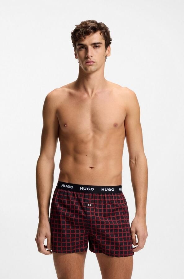 HUGO underwear Geweven boxershort WOVEN BOXER TR Webboxer met HUGO opdruk (3 stuks) - Foto 5