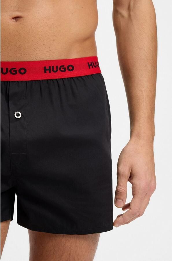 HUGO underwear Geweven boxershort WOVEN BOXER TR Webboxer met HUGO opdruk (3 stuks) - Foto 2