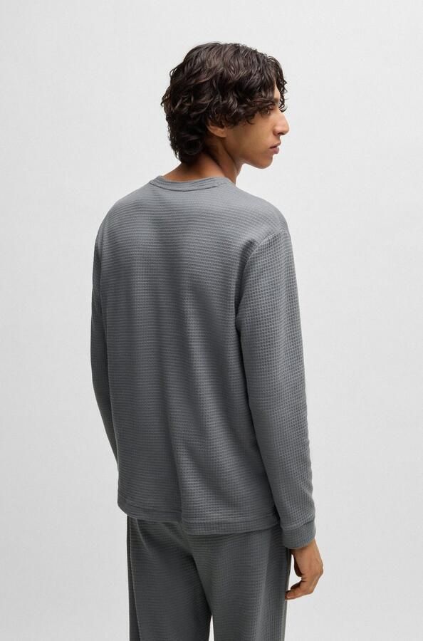 HUGO Shirt met lange mouwen en labelstitching model 'Austin' - Foto 4