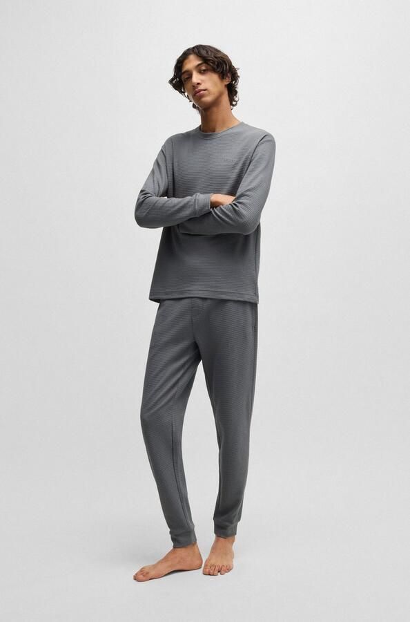 HUGO Shirt met lange mouwen en labelstitching model 'Austin' - Foto 5