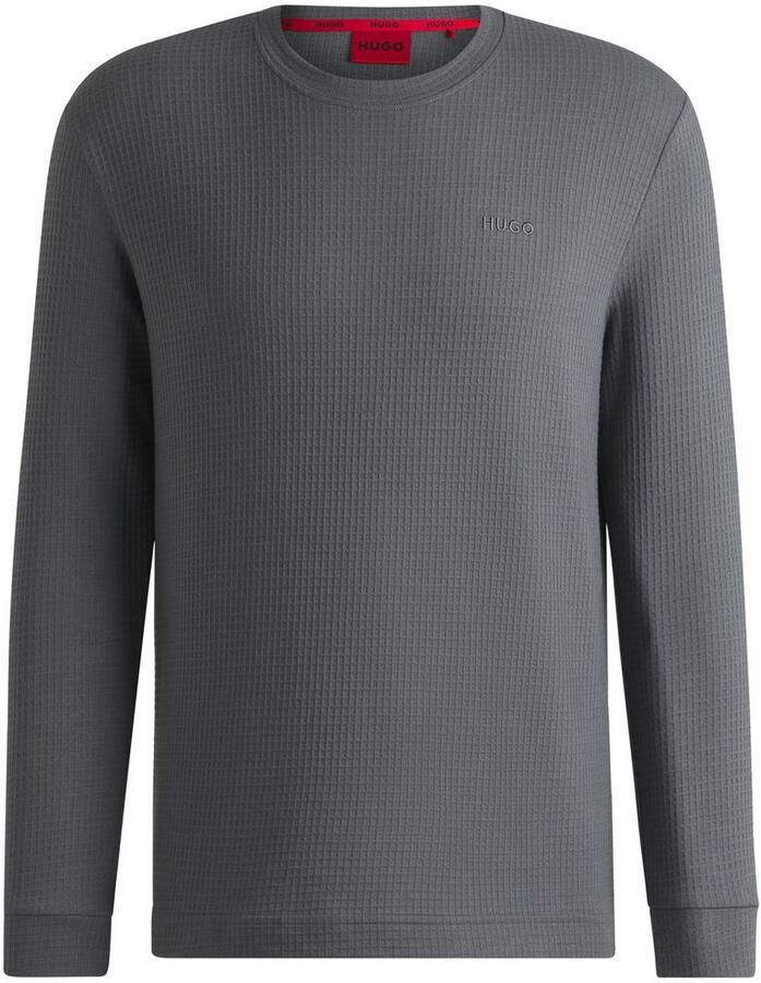 HUGO Shirt met lange mouwen en labelstitching model 'Austin' - Foto 2