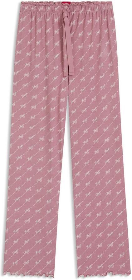 HUGO underwear Pyjamabroek elastische band rechte snit golvende randen - Foto 5